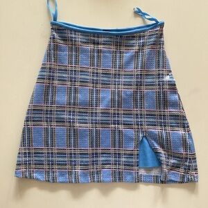 Plaid Blue Women's Skirt